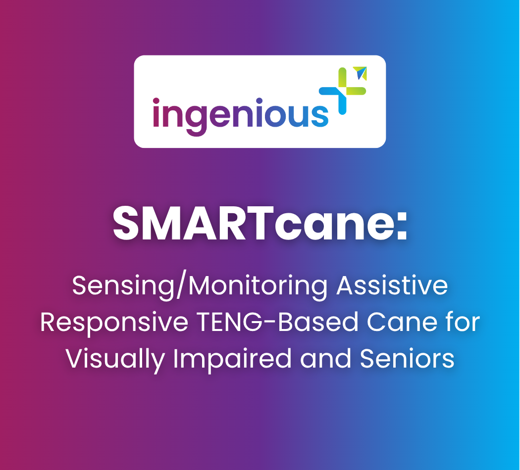 SMARTcane: Sensing/Monitoring Assistive Responsive TENG-Based Cane for Visually Impaired and Seniors